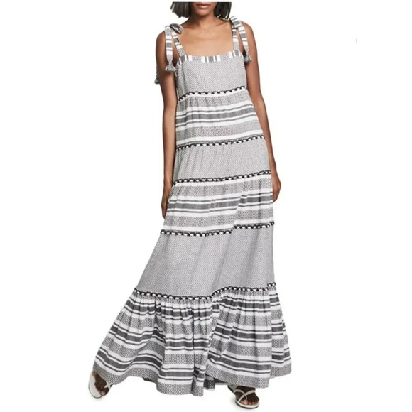 Veronica Beard Quartz Striped Maxi Dress - Picture 1 of 10